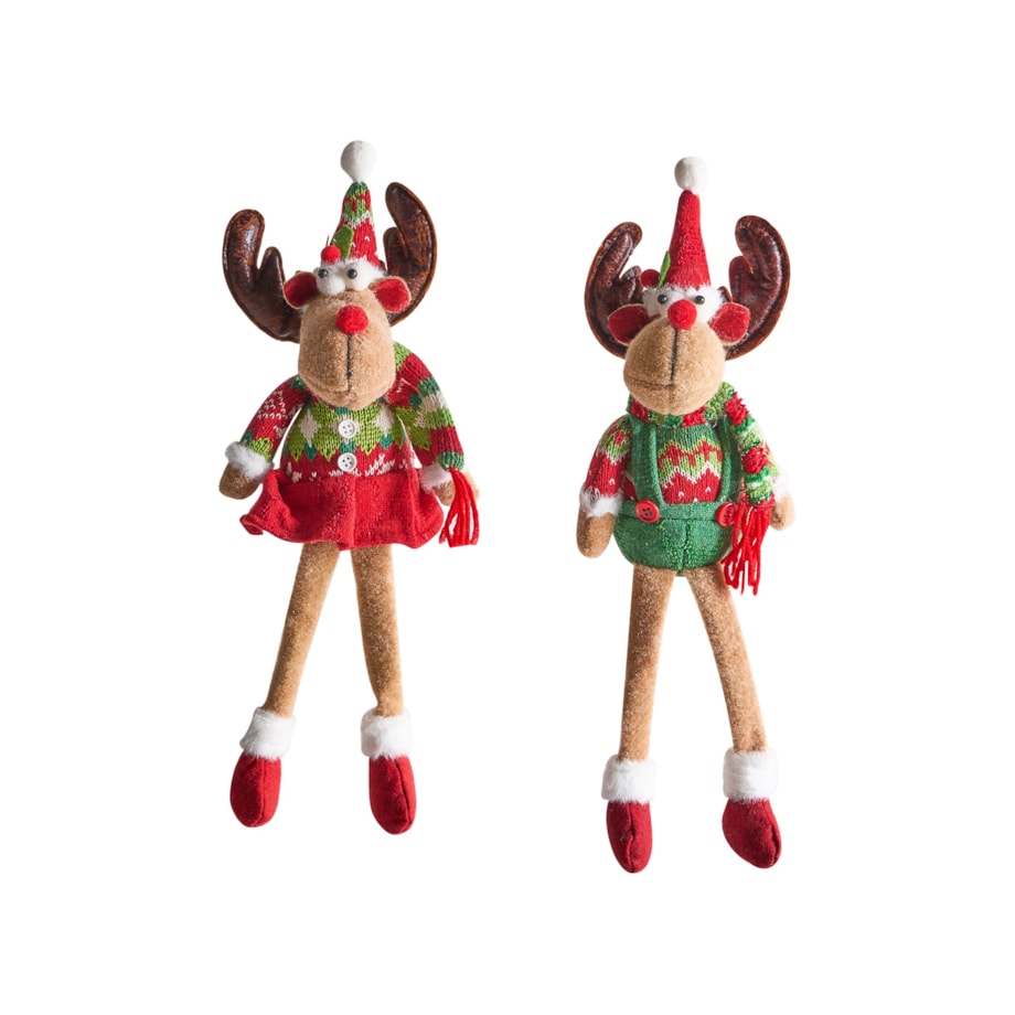Zestaw 2 dekoracji świątecznych VATNDALSVATNET Renifer 38 cm Kolorowy