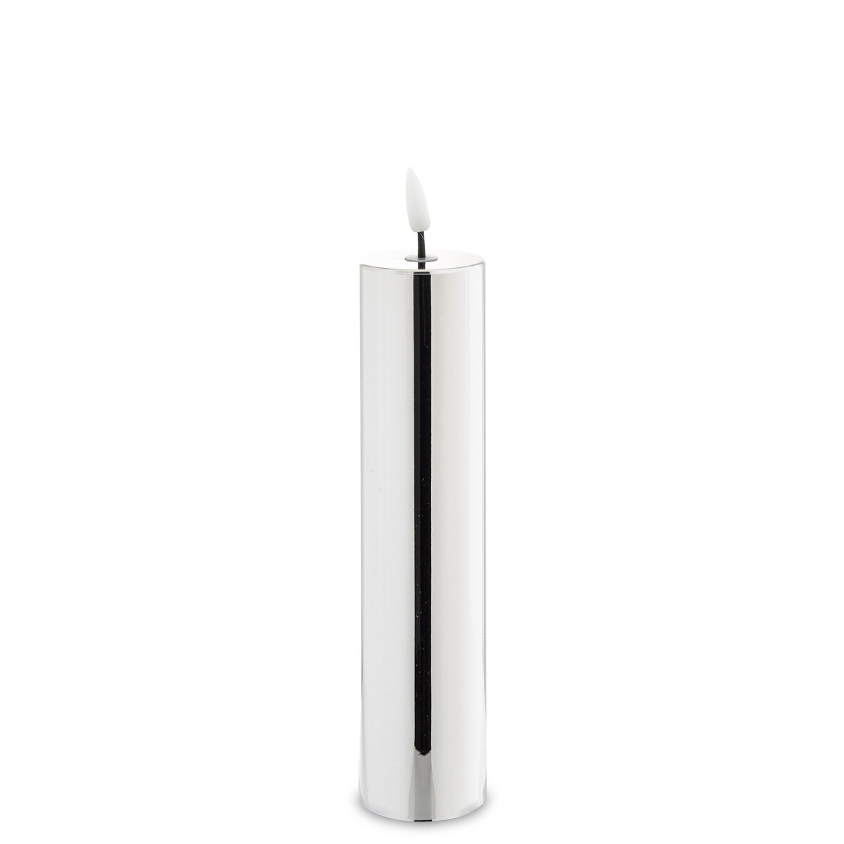 Świeca LED z tworzywa sztucznego 24x5x5 cm LYS-3 srebrna, timer