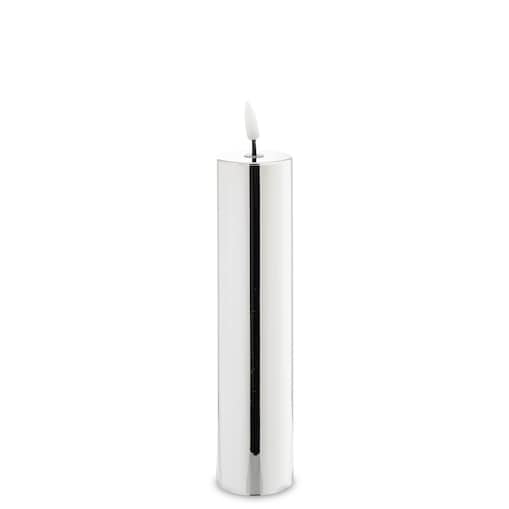 Świeca LED z tworzywa sztucznego 24x5x5 cm LYS-3 srebrna, timer