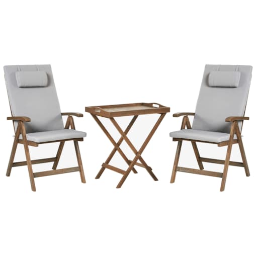 Zestaw mebli balkonowych AMANTEA PREMIUM Drewno akacjowe Jasnoszary