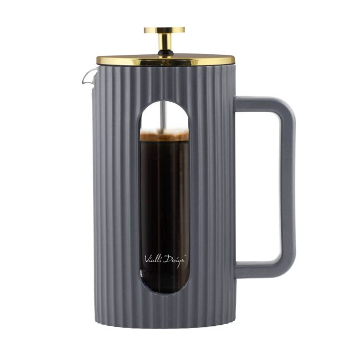 Zaparzacz do kawy i herbaty 1000 ml Livio szary 1067