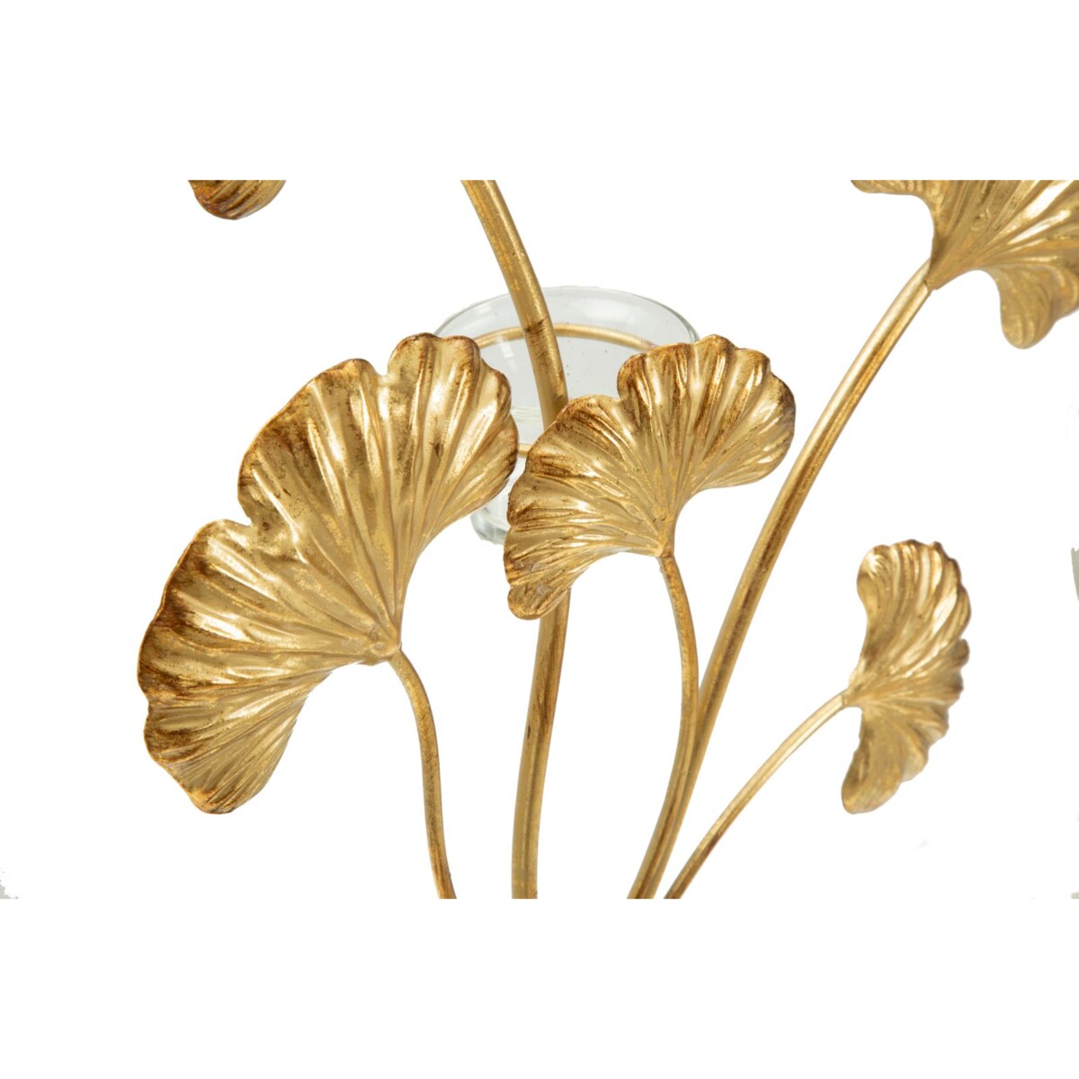 Świecznik dekoracyjny Glam Iris, 29 x 12,5 x 44 cm, świecznik na świecę, złoty, czarny, żelazo, szkło, Mauro Ferretti