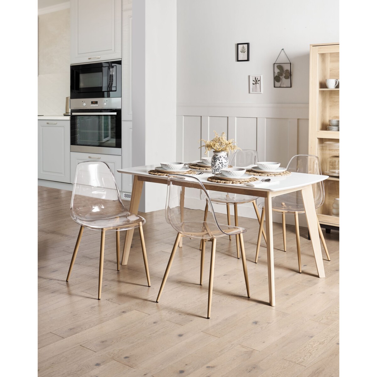 Zestaw 4 krzeseł TAKILMA Przezroczysty
