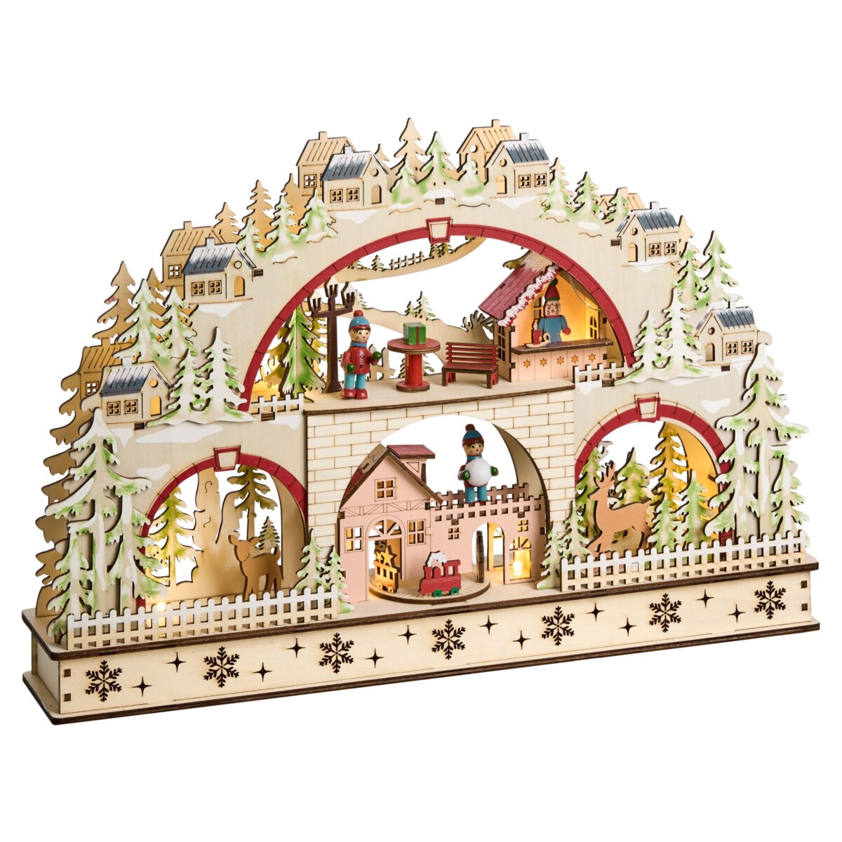 Dekoracja świąteczna LED SELURA 30 cm Jasnobrązowy