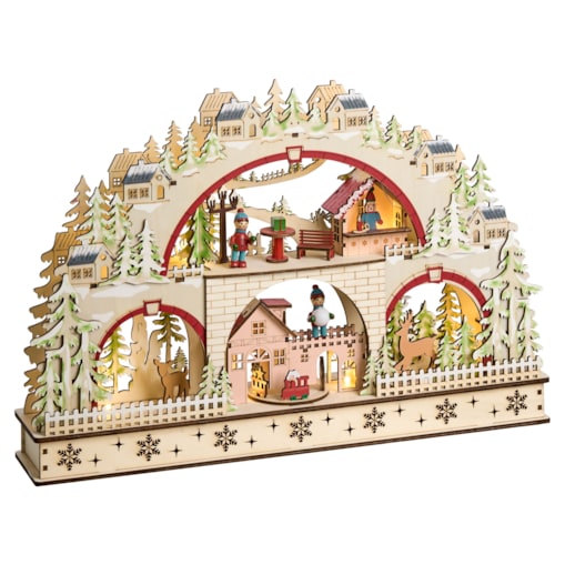 Dekoracja świąteczna LED SELURA 30 cm Jasnobrązowy