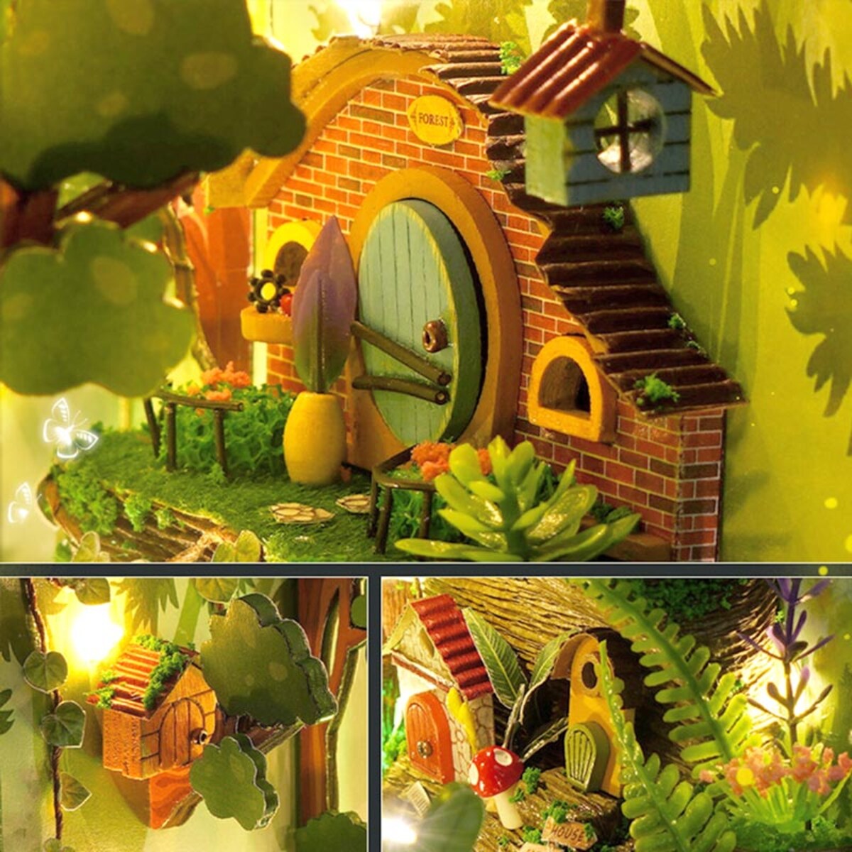 Miniaturowy domek Book Nook - Zaczarowany las