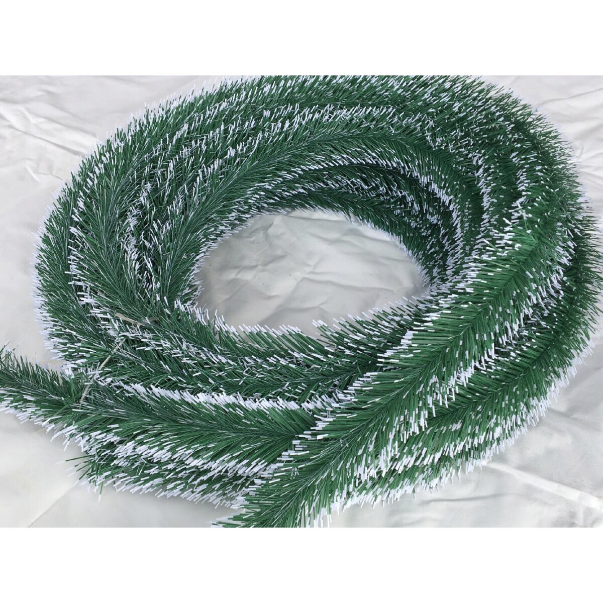 GIRLANDA CHOINKOWA biało zielona GĘSTA DUŻA na schody barierki stół łańcuch