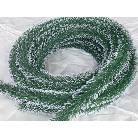 GIRLANDA CHOINKOWA biało zielona GĘSTA DUŻA na schody barierki stół łańcuch