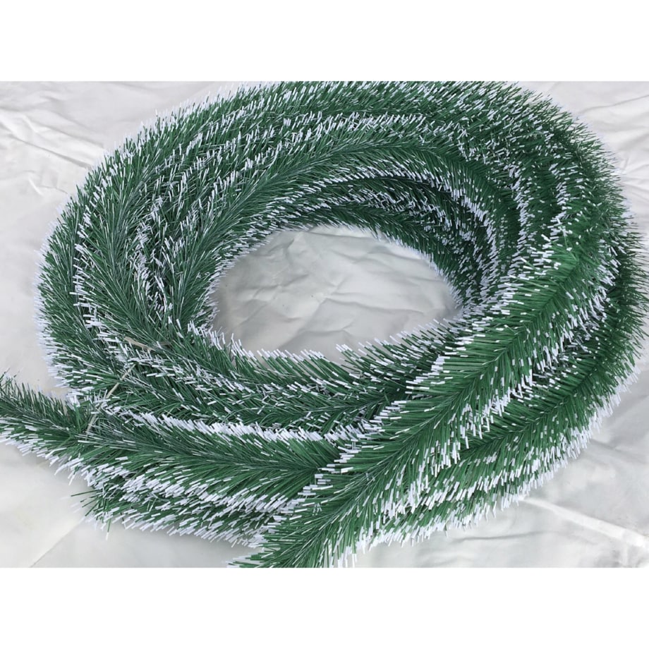 GIRLANDA CHOINKOWA biało zielona GĘSTA DUŻA na schody barierki stół łańcuch