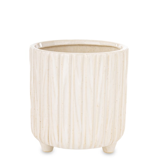 Osłonka ceramiczna prążkowana 15x14x14 cm NIPSU