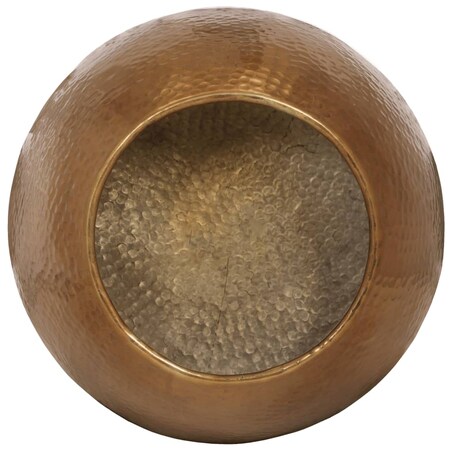 vidaXL Stolik kawowy z młotkowanego aluminium, Ø 50x30 cm, mosiądz