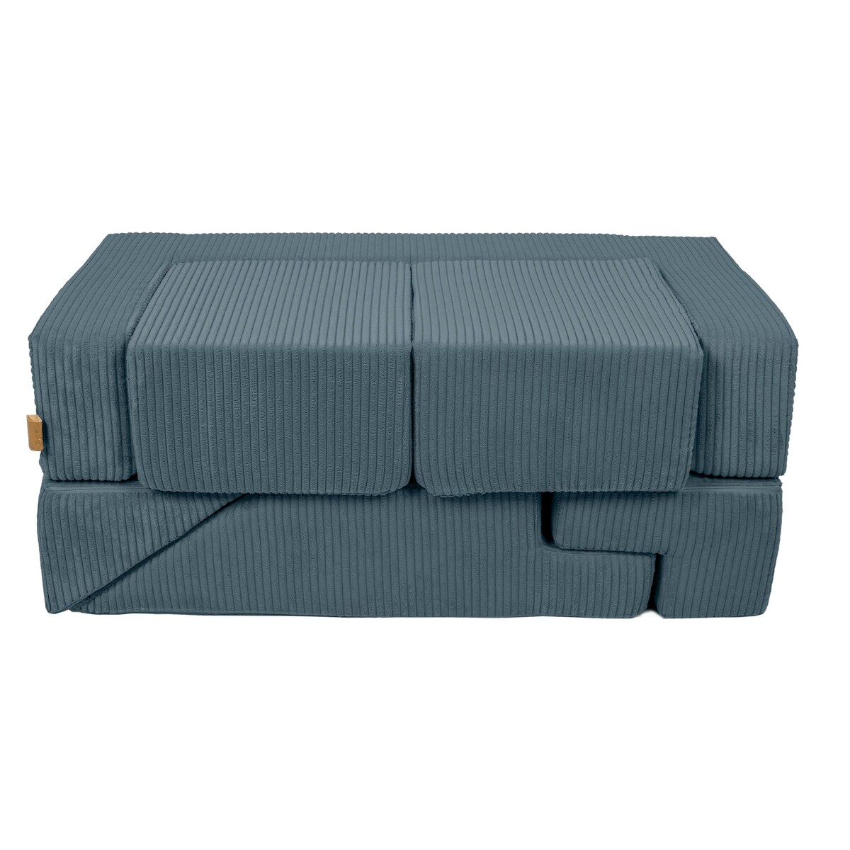 Piankowa Sofa Kostka dla Dzieci - Sofa do Pokoju Dziecięcego, Aesthetic, Turkusowa