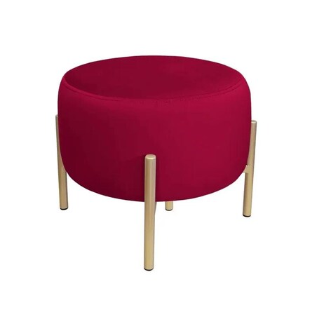 Pufa WILFRED MG VELVET bordowa/złota