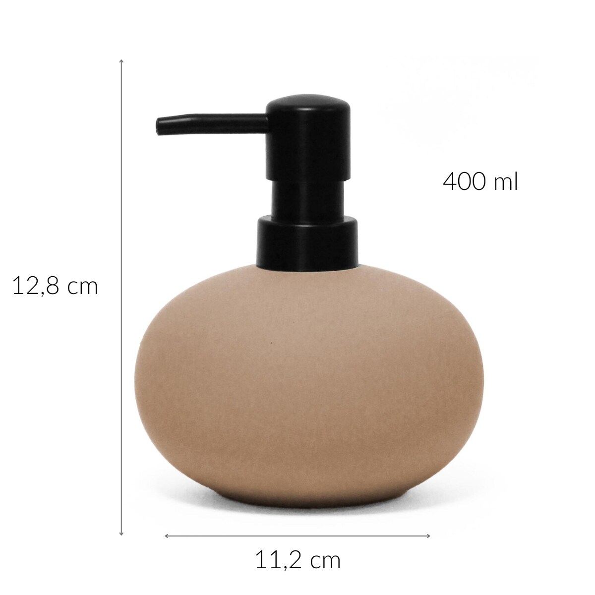 Dozownik na mydło z czarną pompką, 400 ml, MAMBO