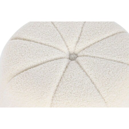 Pufa okrągła boucle 38x50 cm ZUCCA - II biała