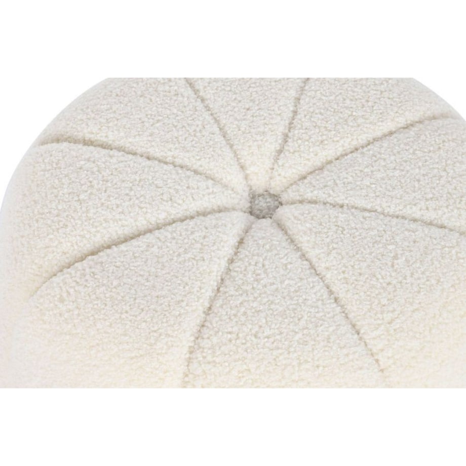 Pufa okrągła boucle 38x50 cm ZUCCA - II biała