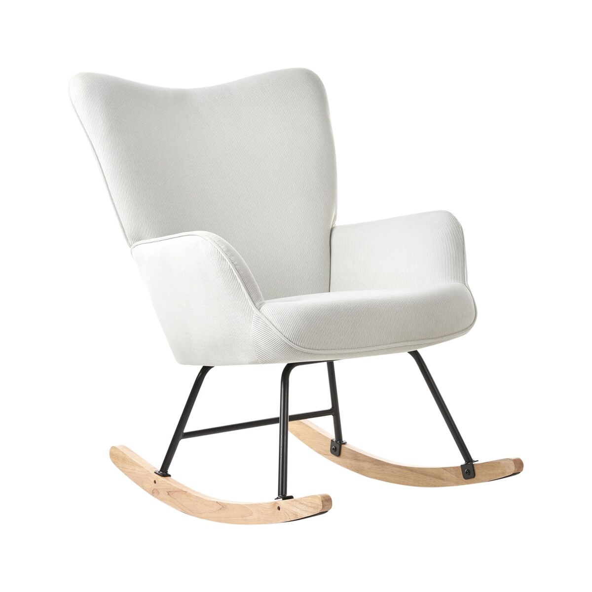 Fotel bujany ARSET Sztruks Złamana biel