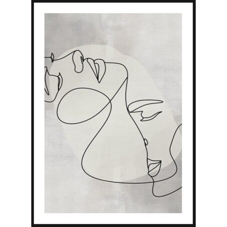 Poster Story, Plakat, Obraz - Pocałunek w Konturach, wymiary 30 x 42 cm