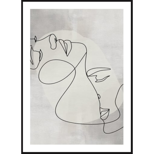 Poster Story, Plakat, Obraz - Pocałunek w Konturach, wymiary 30 x 42 cm