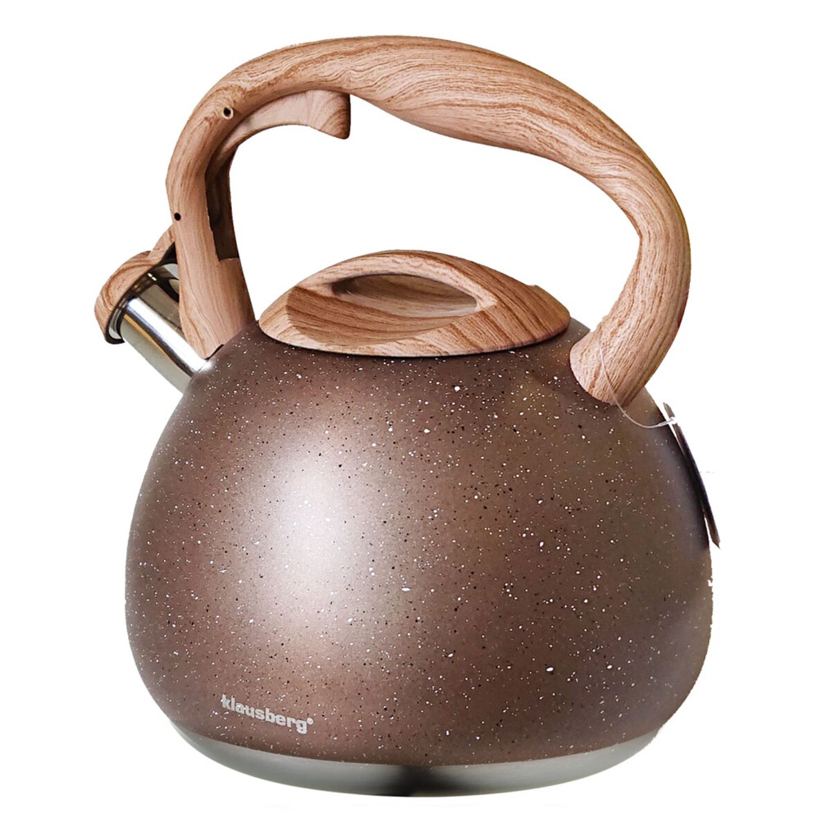 Czajnik stalowy z gwizdkiem 2.8L Wood Line miedziany KLAUSBERG