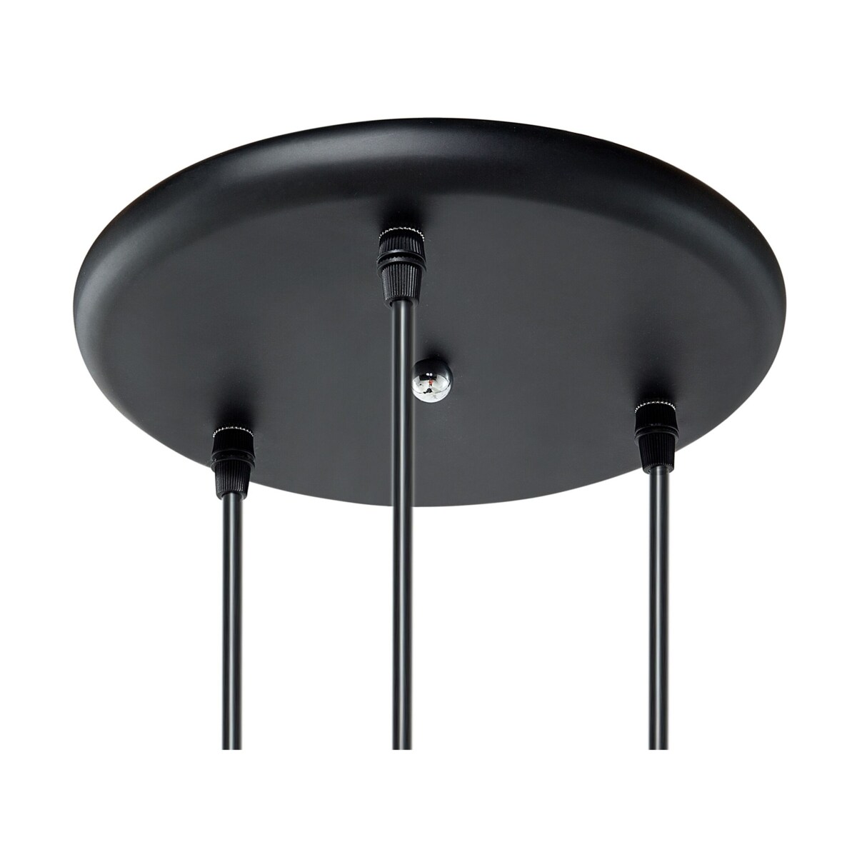 Lampa wisząca 3 klosze metalowa czarna CARSON