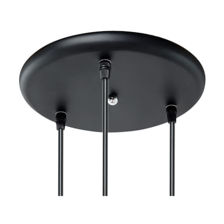 Lampa wisząca 3 klosze metalowa czarna CARSON