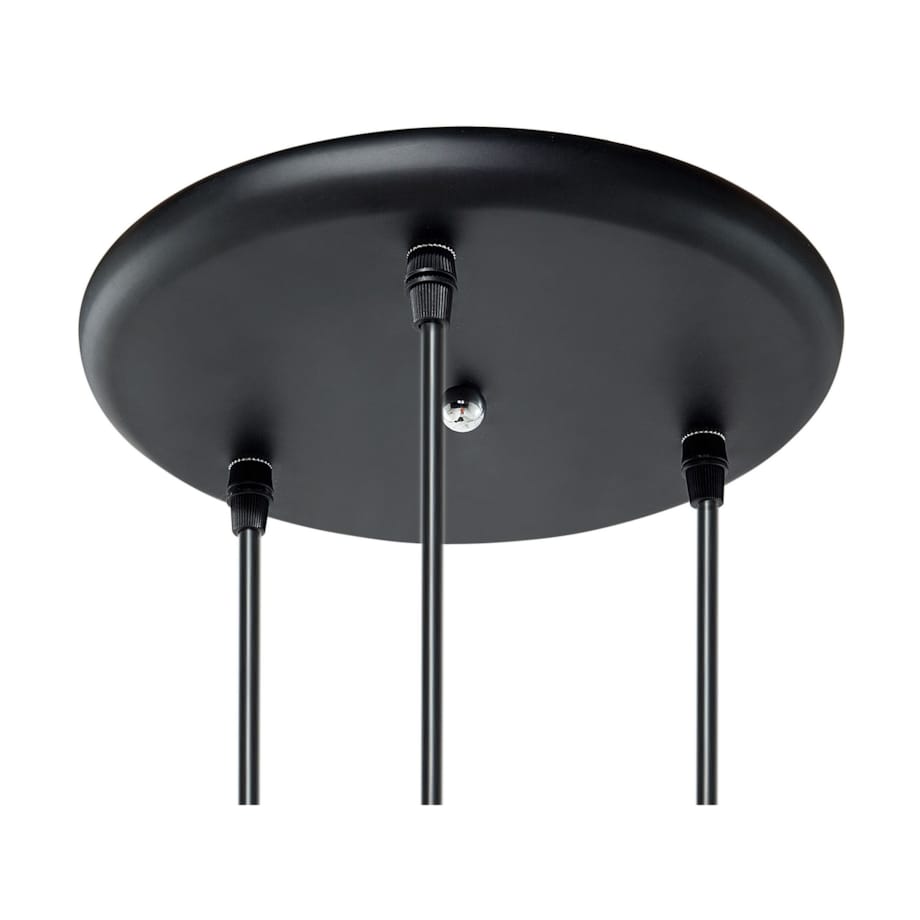 Lampa wisząca 3 klosze metalowa czarna CARSON