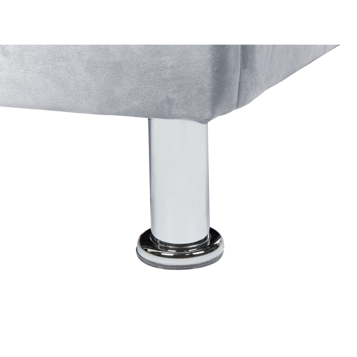 Łóżko welurowe 90 x 200 cm szare METZ