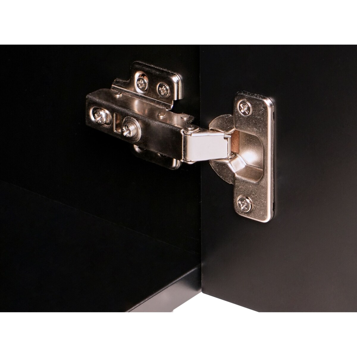 Szafka dwudrzwiowa czarny z brązowym BLYTHE