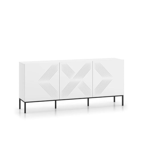 Komoda KLARA 170 3D biały mat z podstawą