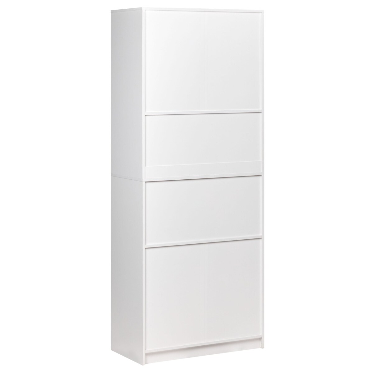 Regał 4-drzwiowy ZEHNA Szary/ biały