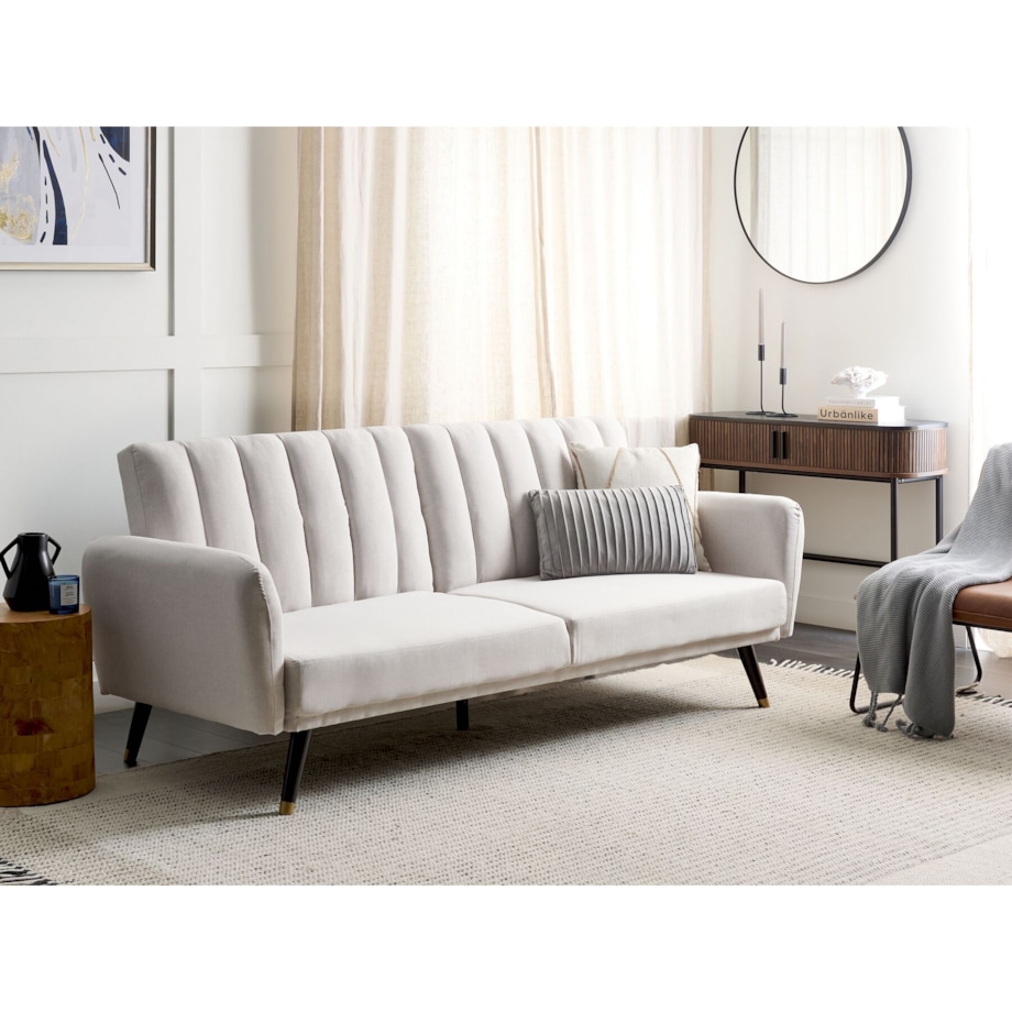 Sofa rozkładana beżowa VIMMERBY