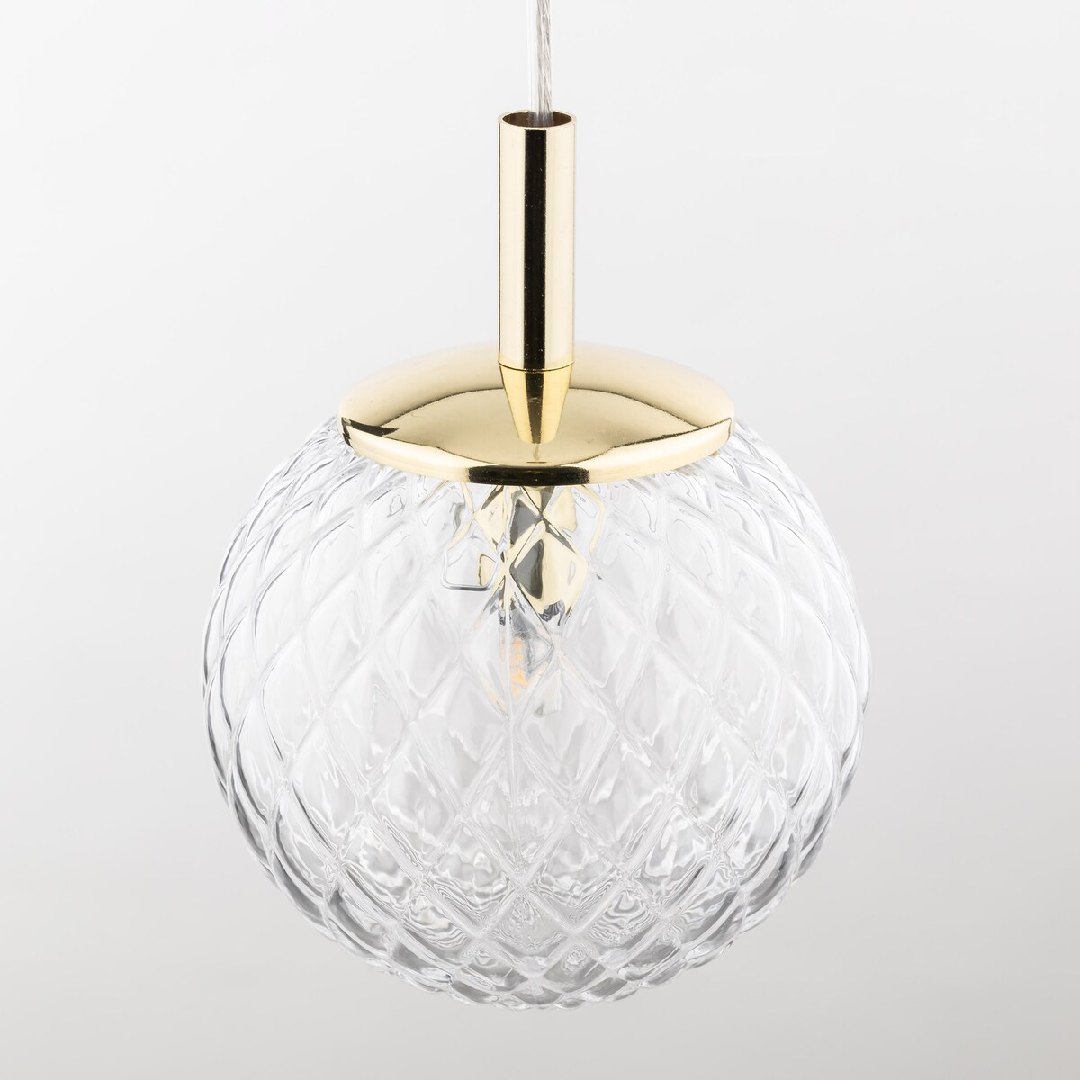 Lampa wisząca TK Lighting CADIX GOLD 759 złota szklana G9 14 cm regulowana do 150 cm