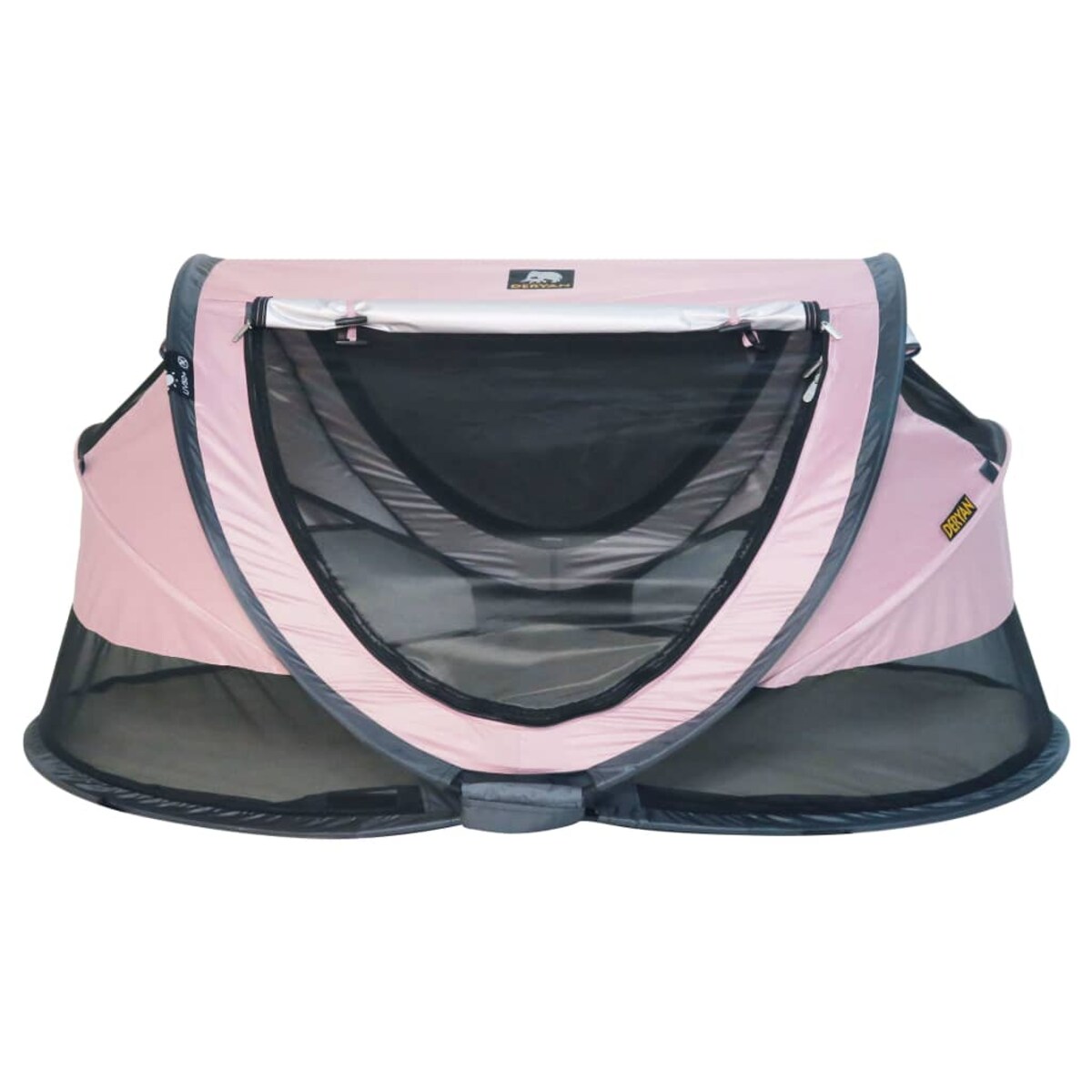 DERYAN Łóżeczko turystyczne pop-up Toddler Luxe z moskitierą, różowe