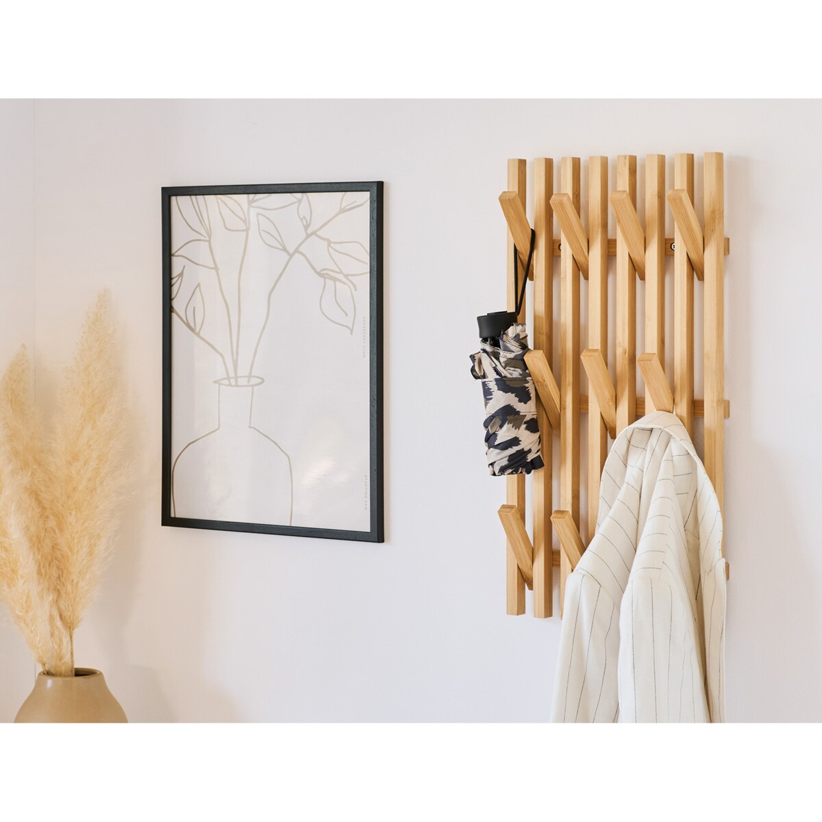 Bambusowy wieszak ścienny, 26 x 50 cm ZELLER
