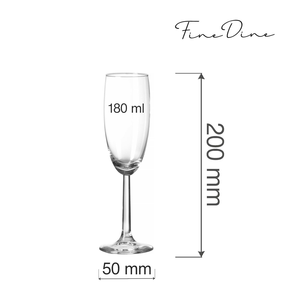 Zestaw 6 szt. Kieliszki do szampana i prosecco Volare Banquet, 180 ml