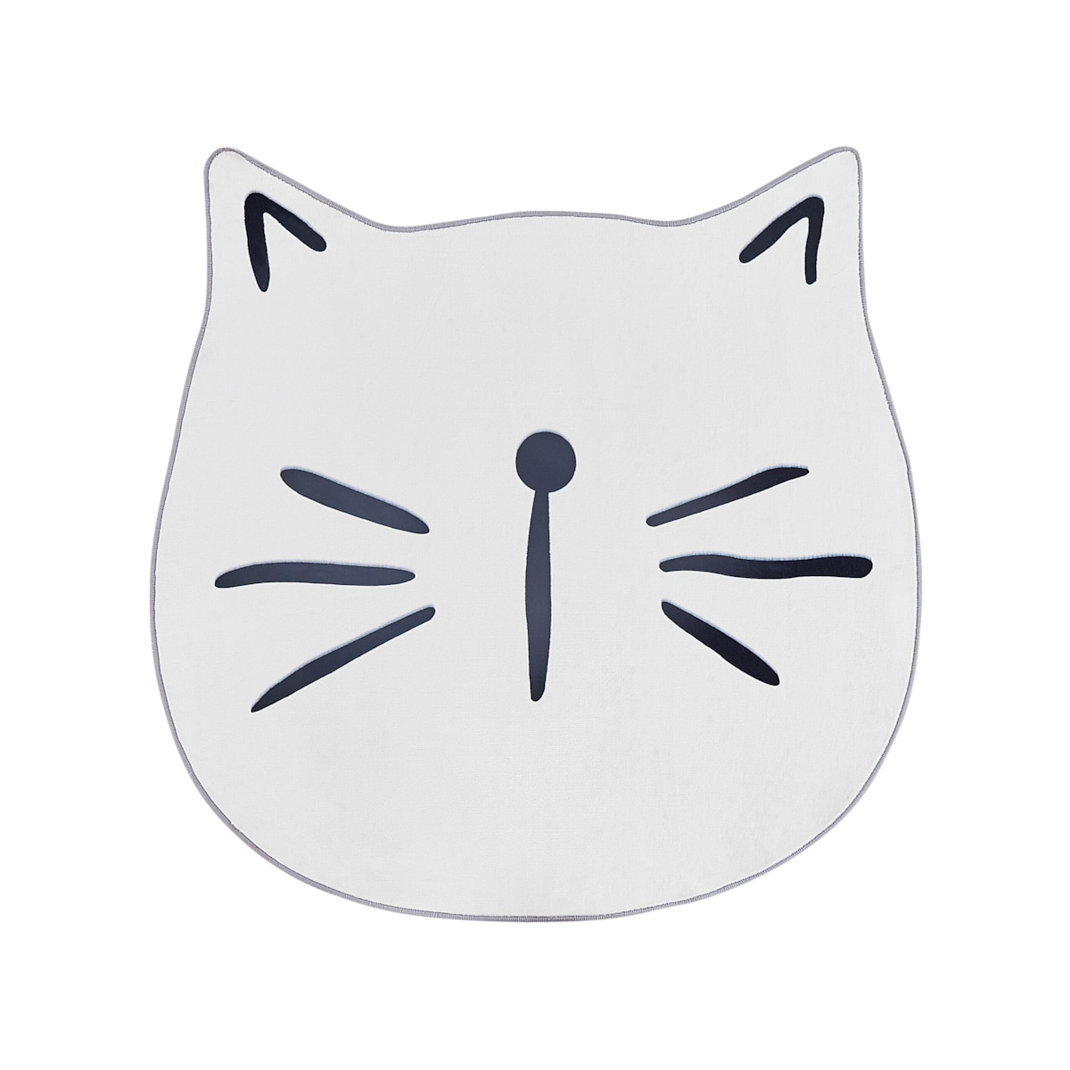 Dywan dziecięcy kot ⌀ 100 cm biały KITTY