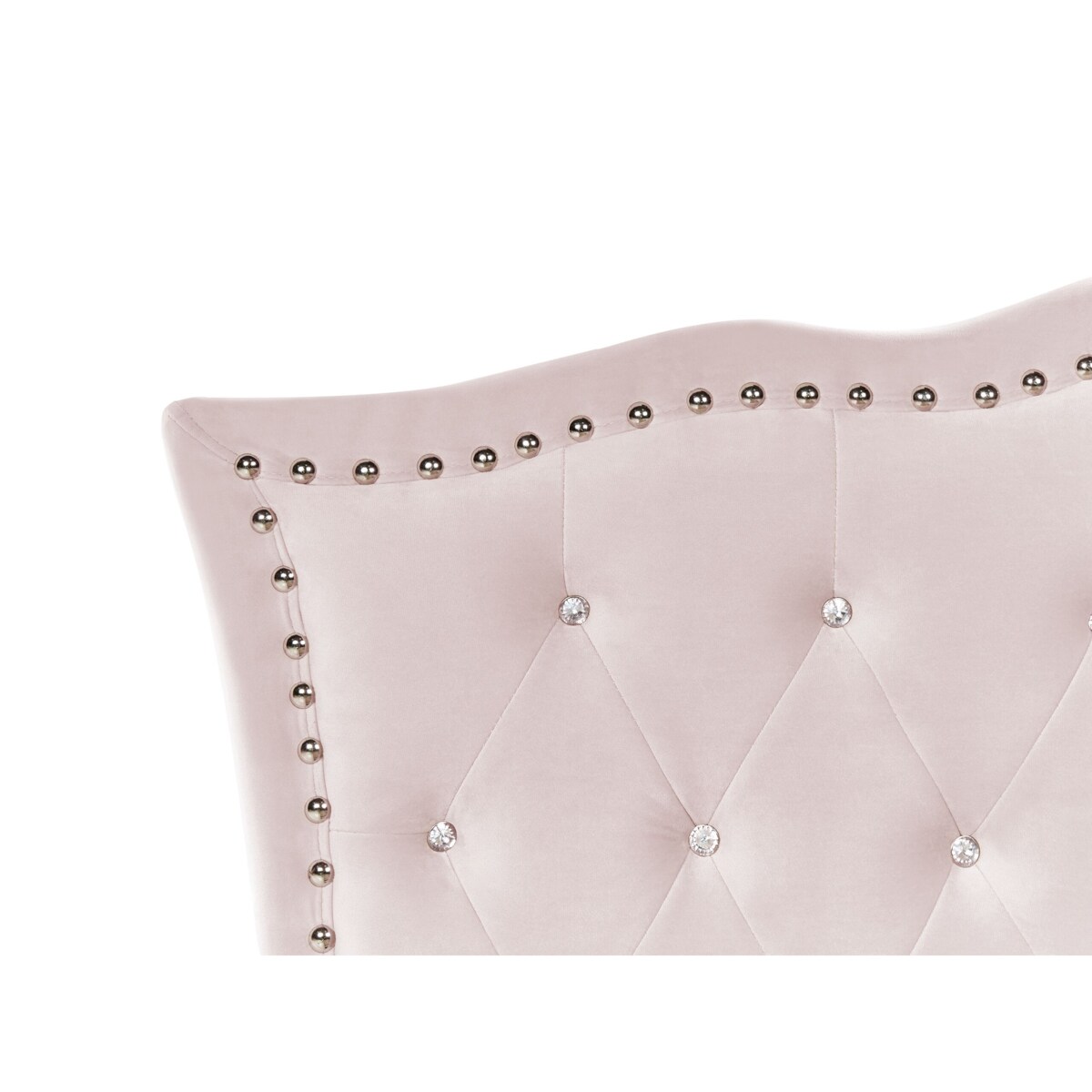 Łóżko welurowe 90 x 200 cm różowe METZ