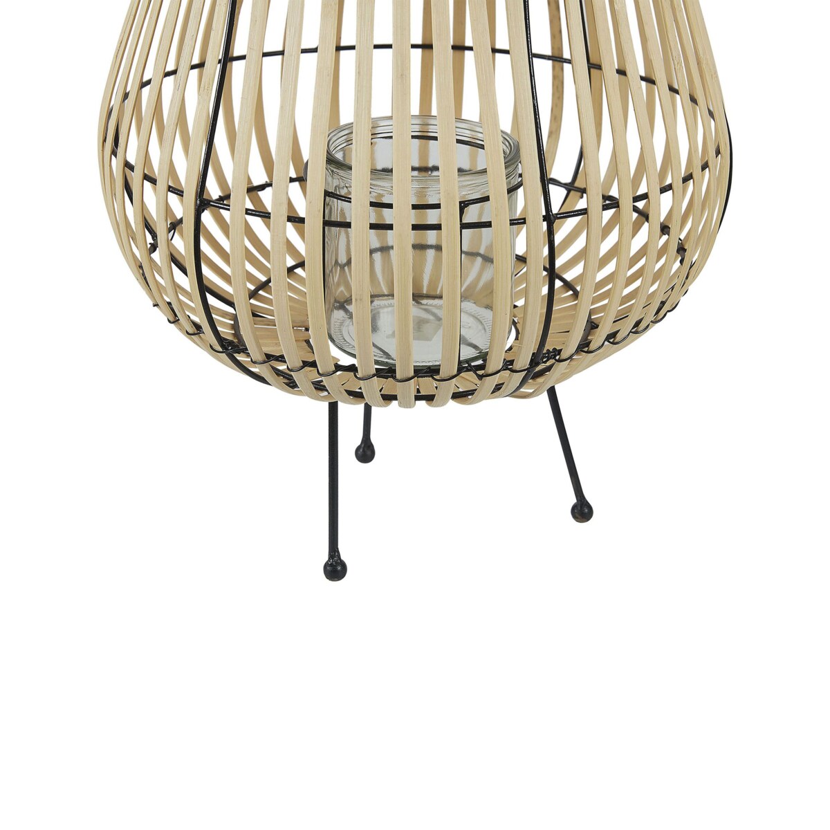 Lampion drewniany 44 cm naturalny BERKNER