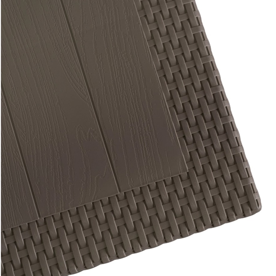 Stół Stolik Ogrodowy Na Taras Balkon Ogród Czarny FARGO Brązowy