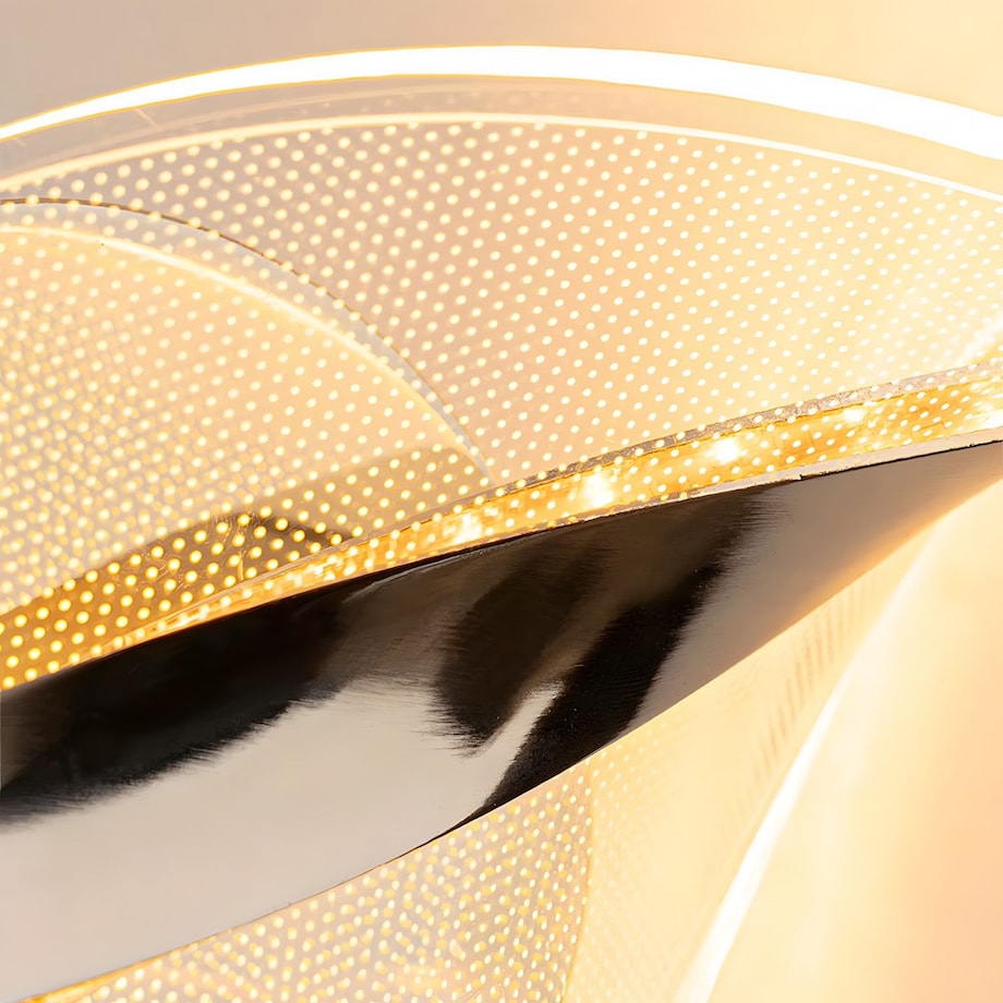 Kinkiet G031-W Led Złoty, Metal, Tworzywo Sztuczne