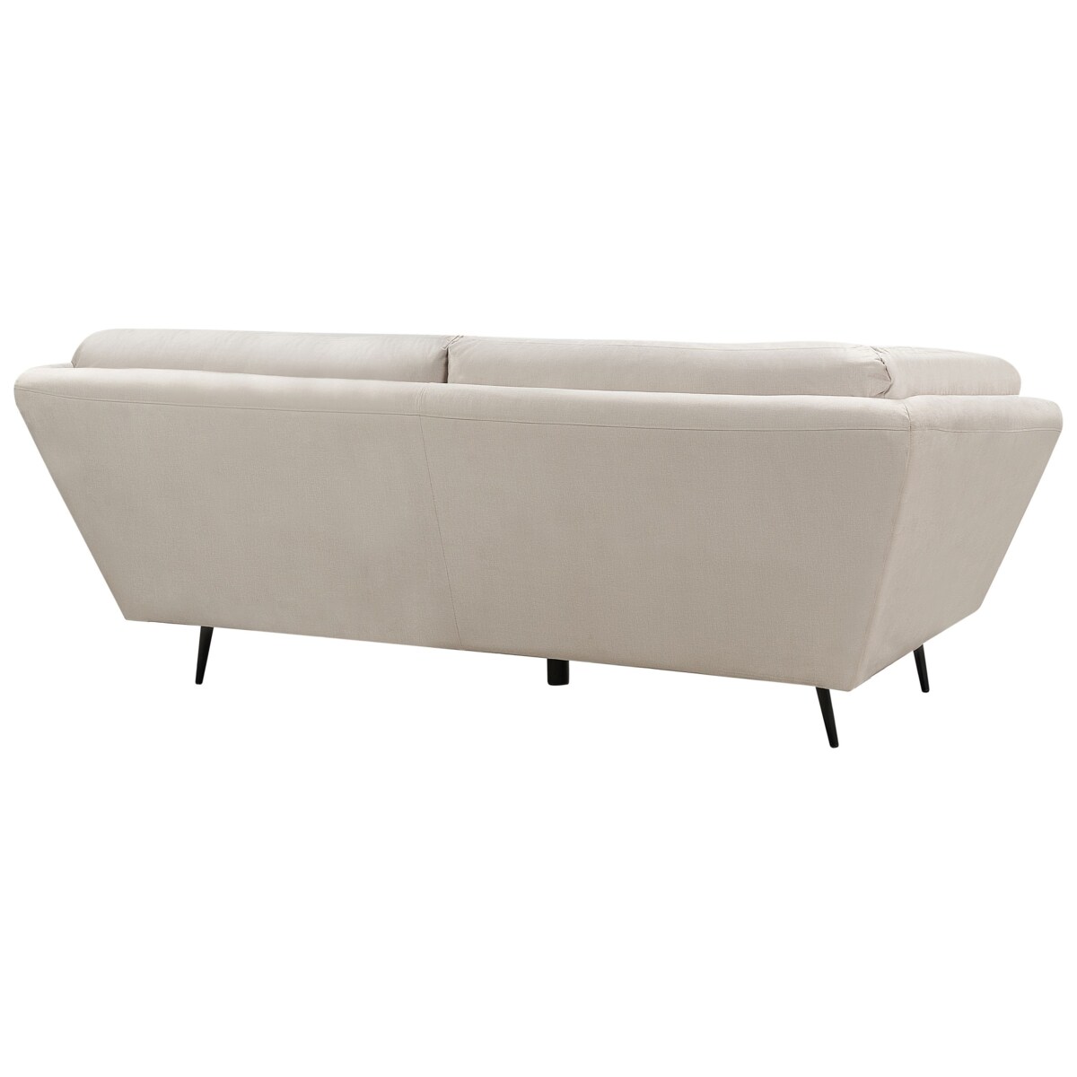 Sofa 3-osobowa welurowa beżowa LENVIK