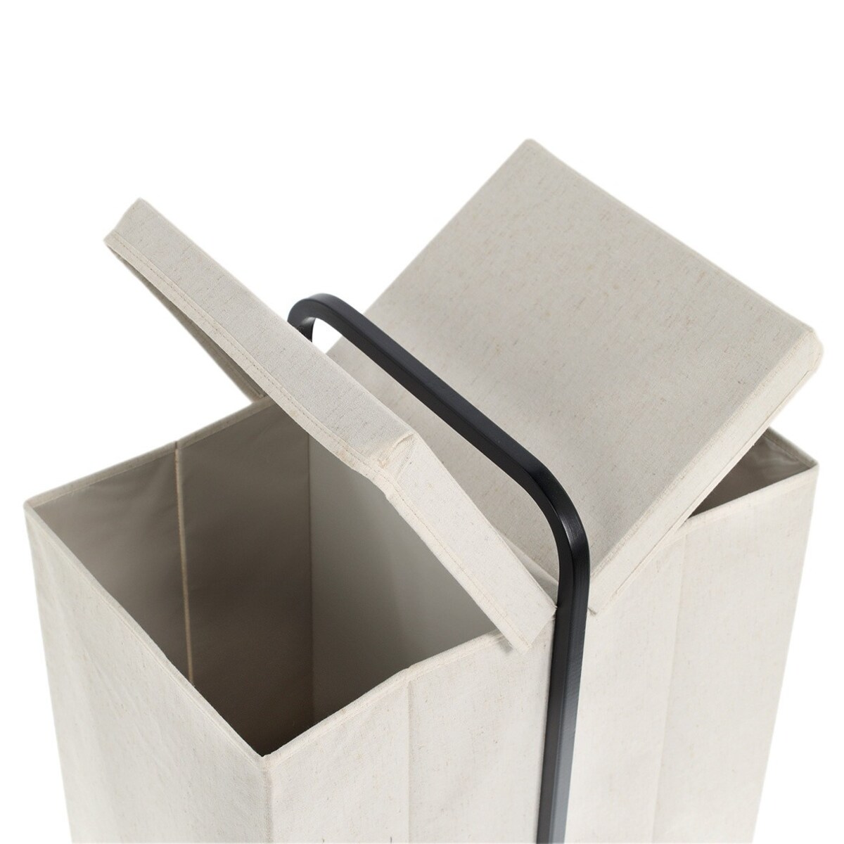 Kosz na pranie składany 65x51,5x35,5 cm GOLCHI beżowy