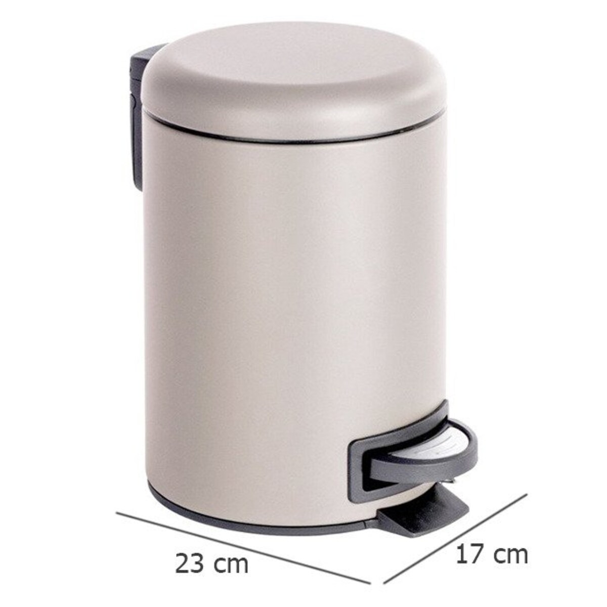 Kosz łazienkowy LEMAN MATT jasny brąz, pojemnik na śmieci, 3 l, WENKO