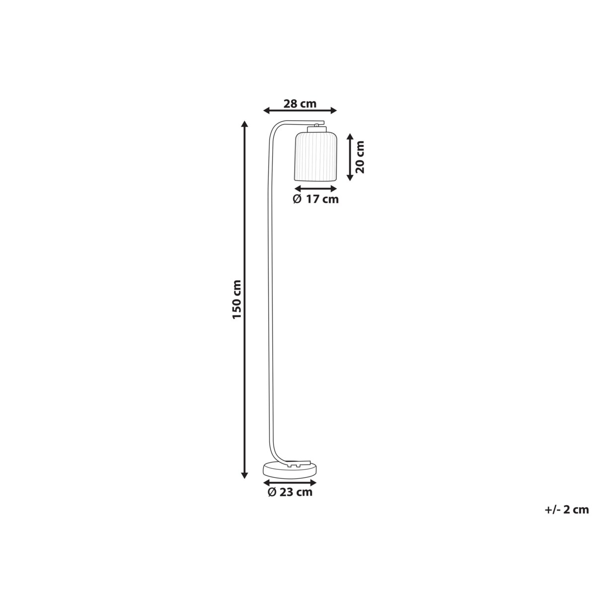Lampa podłogowa metalowa mosiężna CAUDELO