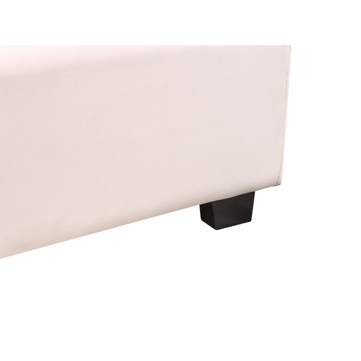 Łóżko wodne Welur VINCENNES 160 x 200 cm Pastelowy róż