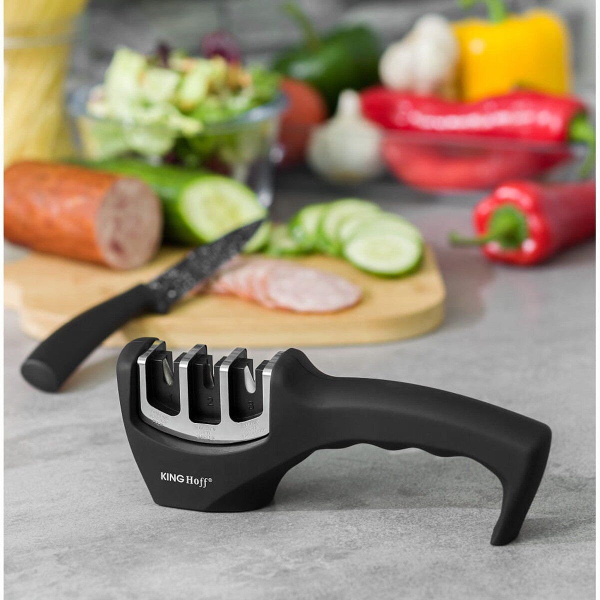 Ostrzałka do noży stalowych i ceramicznych KINGHOFF