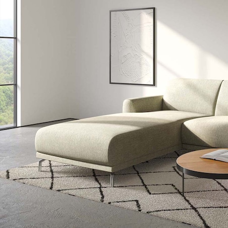 Sofa narożna Puzo - jasnobeżowa