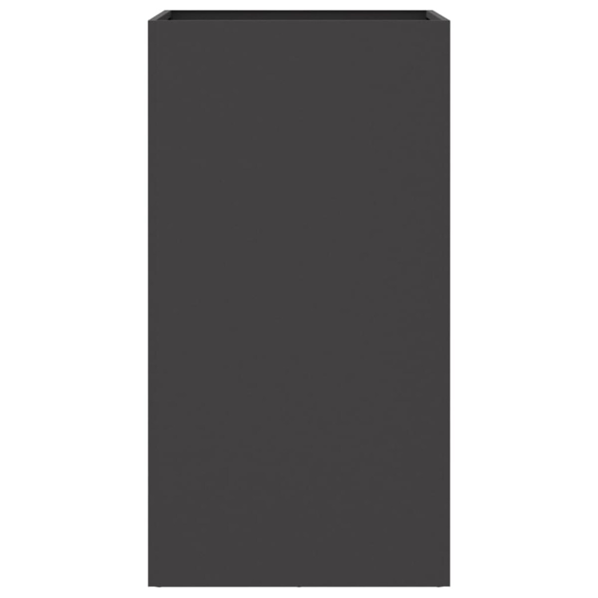 vidaXL Donica, czarna, 42x38x75 cm, stal