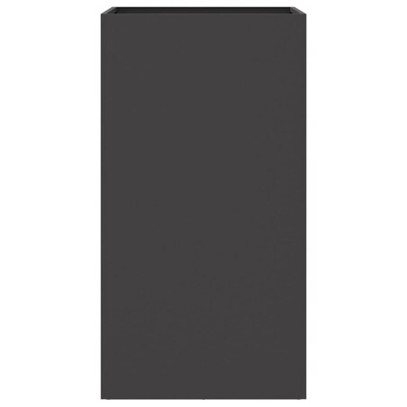 vidaXL Donica, czarna, 42x38x75 cm, stal